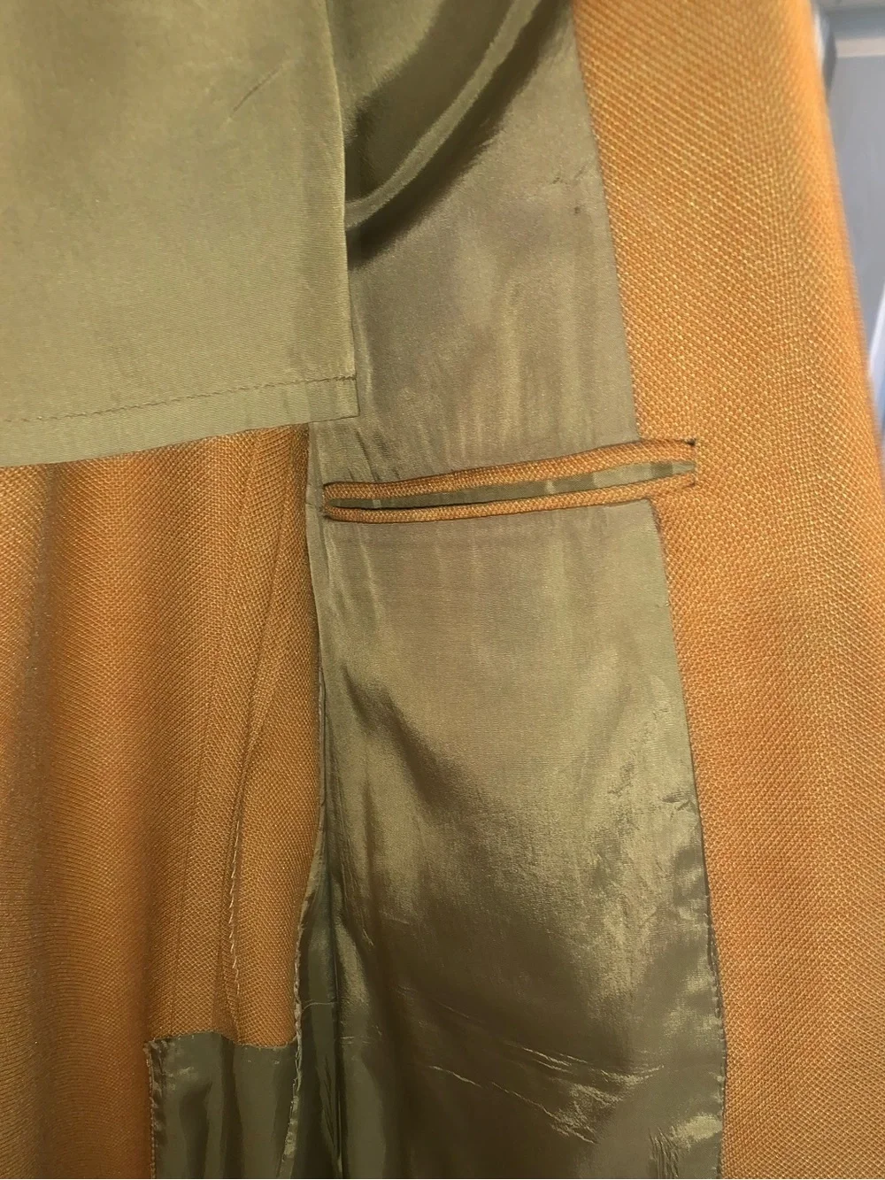 VTG 70s Towncraft JCPenney Mustard Yellow Sport Coat Blazer Mens 42 L
